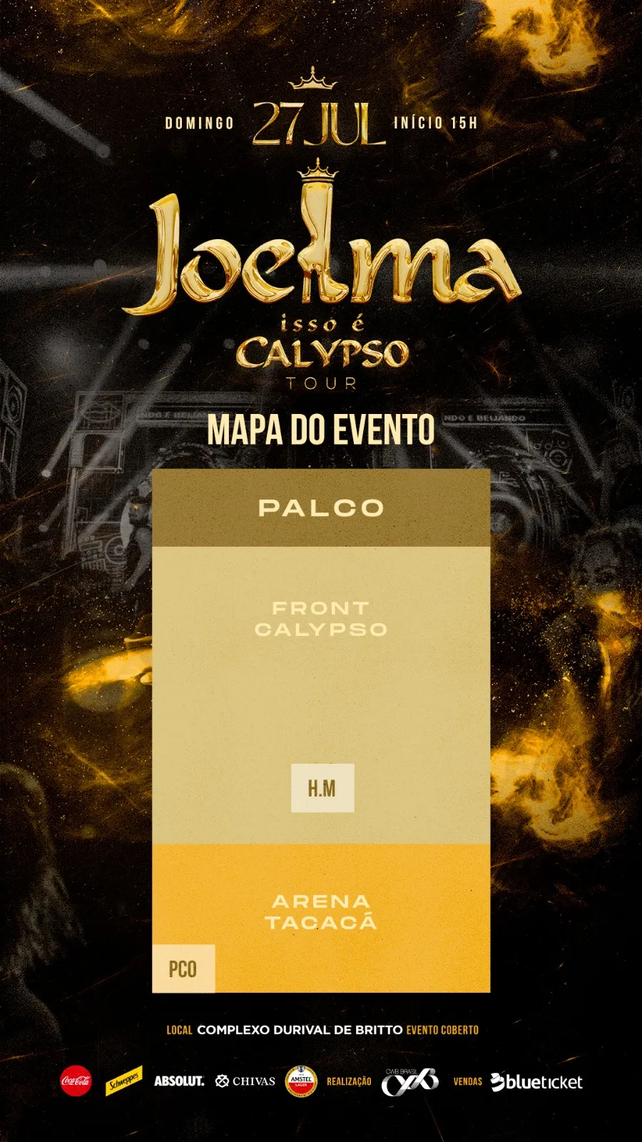 Mapa dos setores do evento