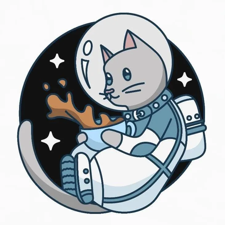Logo SPACE CAT coffee - 1º Gato café do Sul do Brasil
